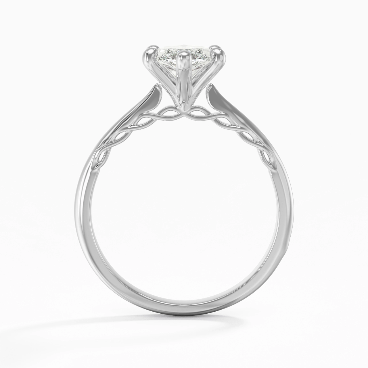Understated Marquise 2.00ct Moissanite Engagement Ring