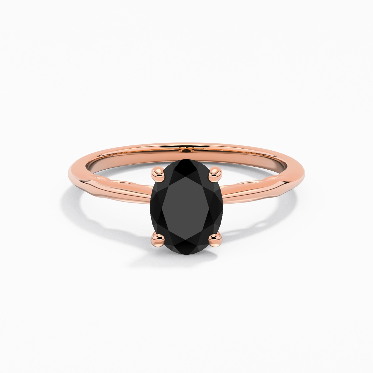Sobre Ovale 1.50ct Zircon cubique Bague de fiançailles