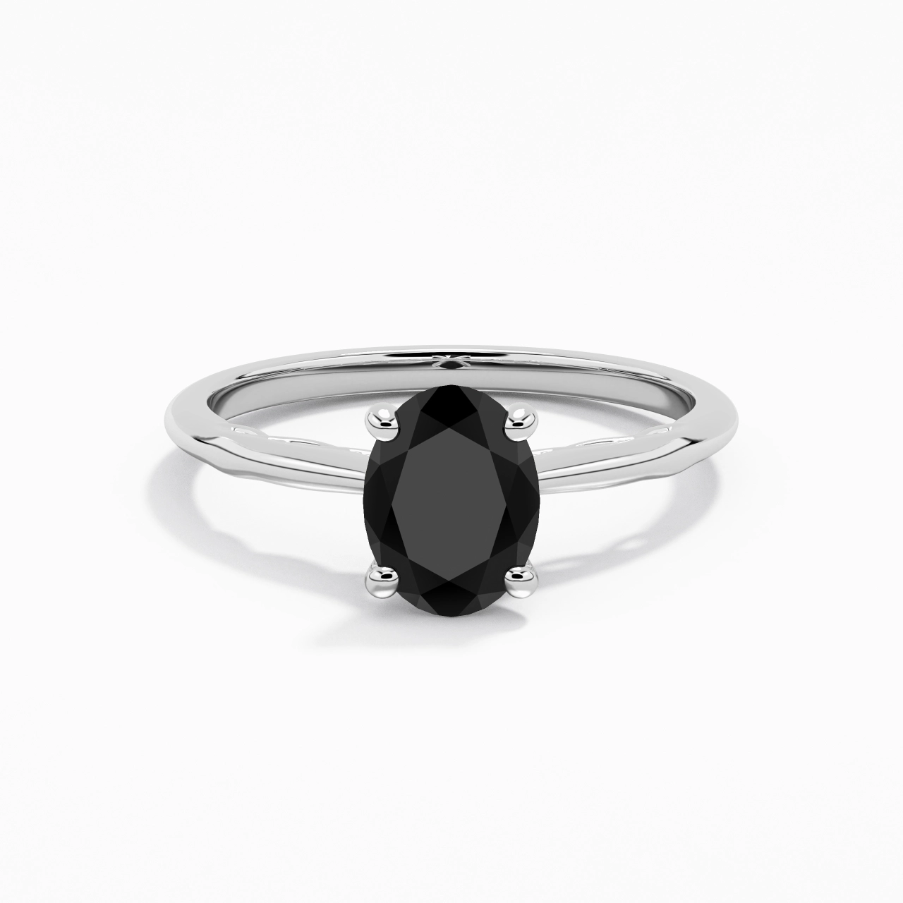 Sobre Ovale 1.50ct Zircon cubique Bague de fiançailles