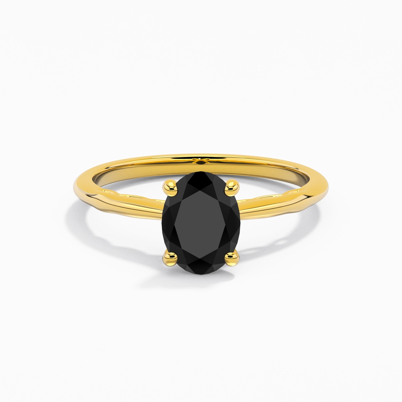 Sobre Ovale 1.50ct Zircon cubique Bague de fiançailles