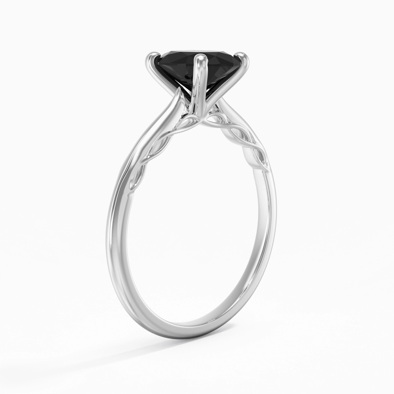 Sobre Ovale 1.50ct Zircon cubique Bague de fiançailles