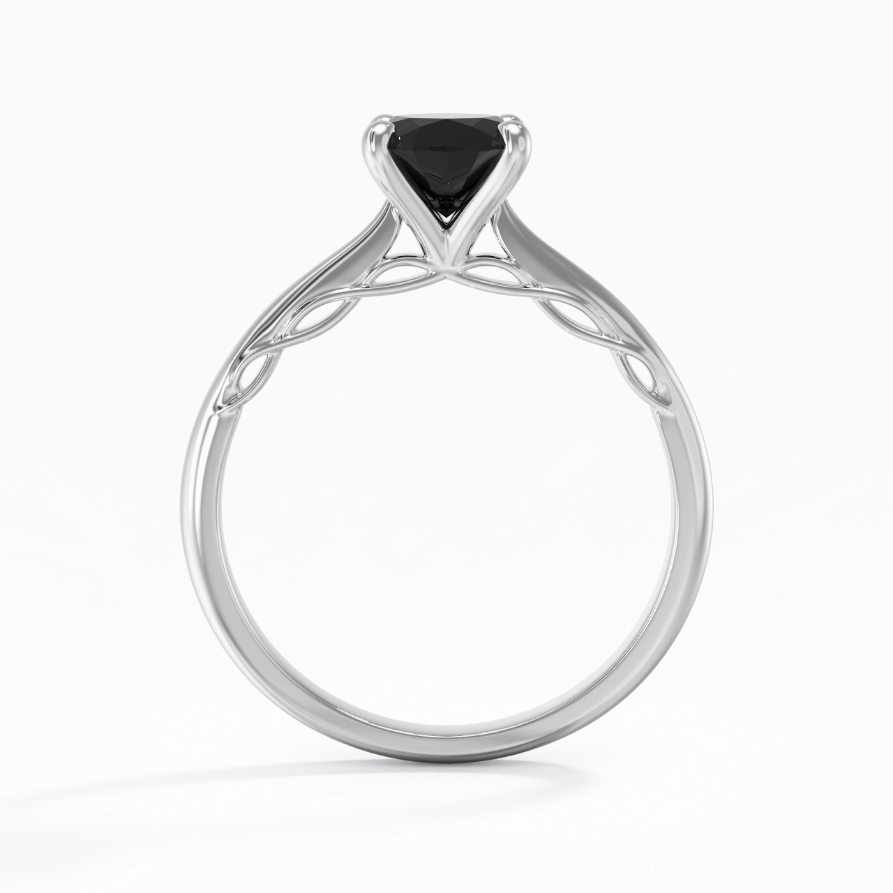 Sobrio Ovalado 1.50ct Circonio cúbico Anillo de Compromiso