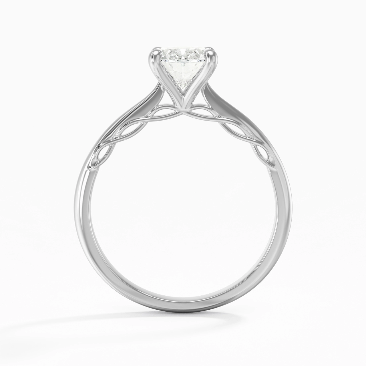 Understated Oval 1.50ct Moissanite Engagement Ring