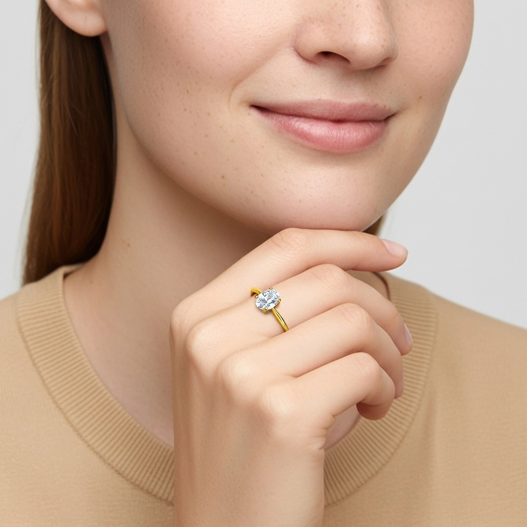 1.50ct Moissanite Bague de fiançailles Argent sterling 925