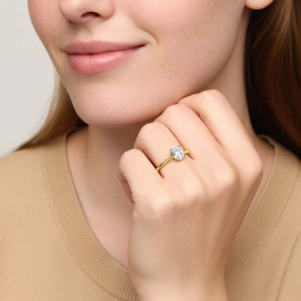 1.50ct Moissanite Bague de fiançailles Argent sterling 925