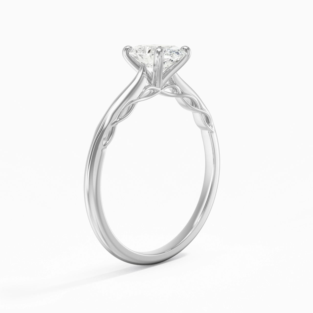 Understated Oval 1.00ct Moissanite Engagement Ring