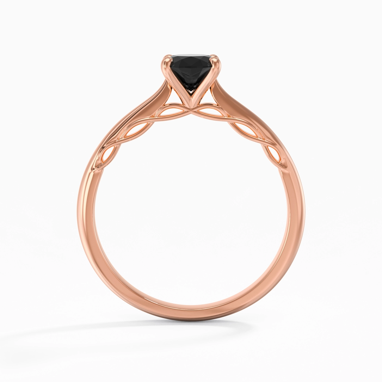 Sobrio Ovalado 1.00ct Circonio cúbico Anillo de Compromiso