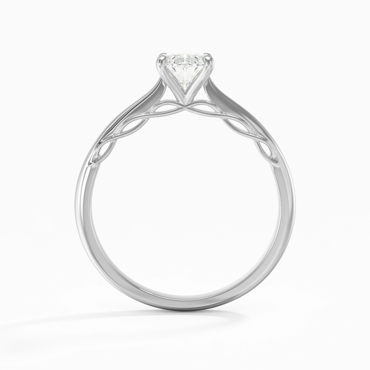 Understated Oval 1.00ct Moissanite Engagement Ring