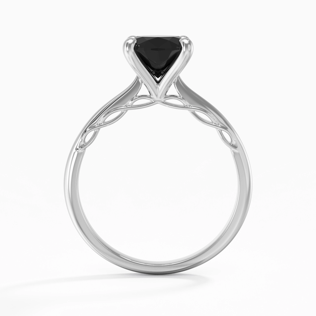 Sobrio Ovalado 2.00ct Circonio cúbico Anillo de Compromiso