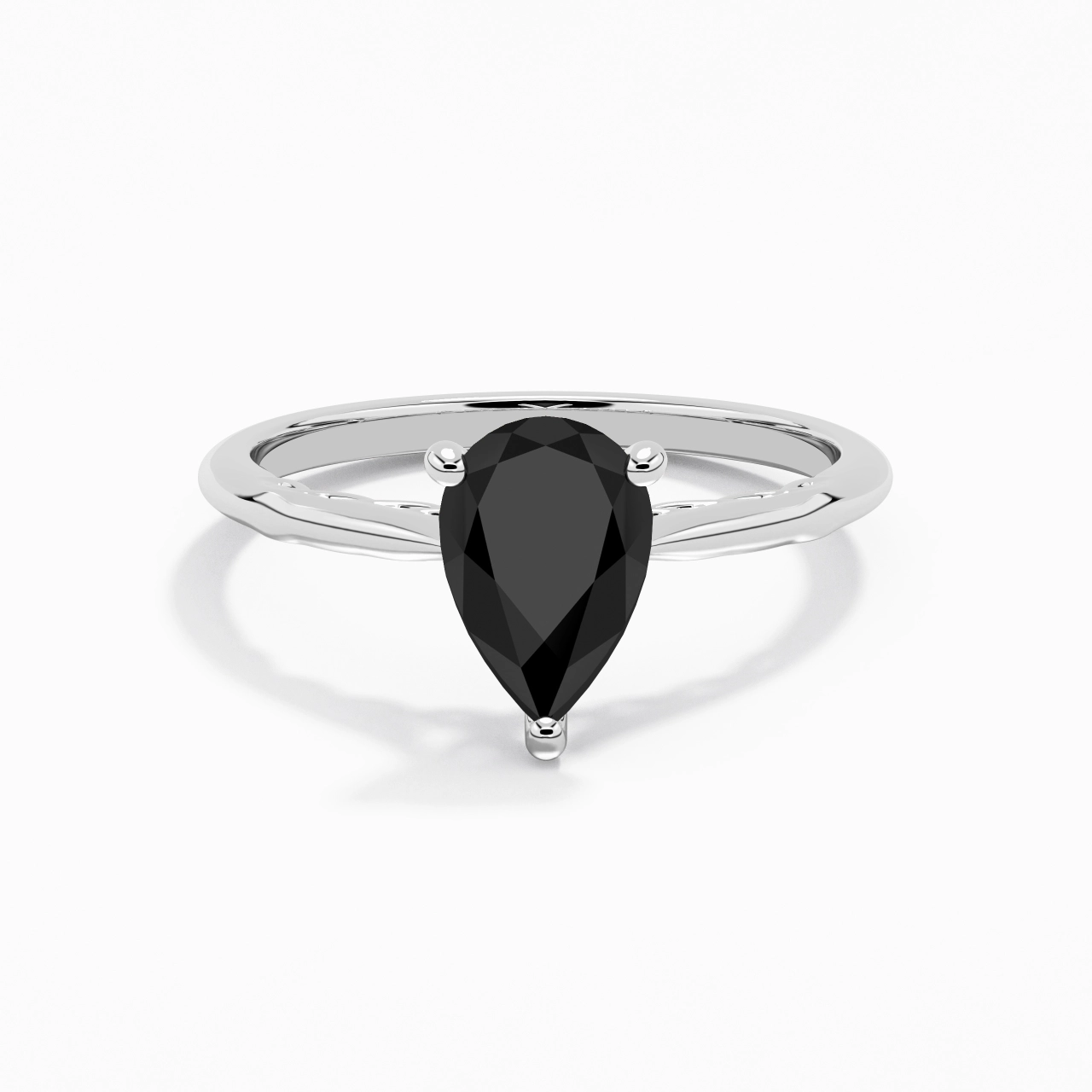 Sobre Poire 1.50ct Zircon cubique Bague de fiançailles