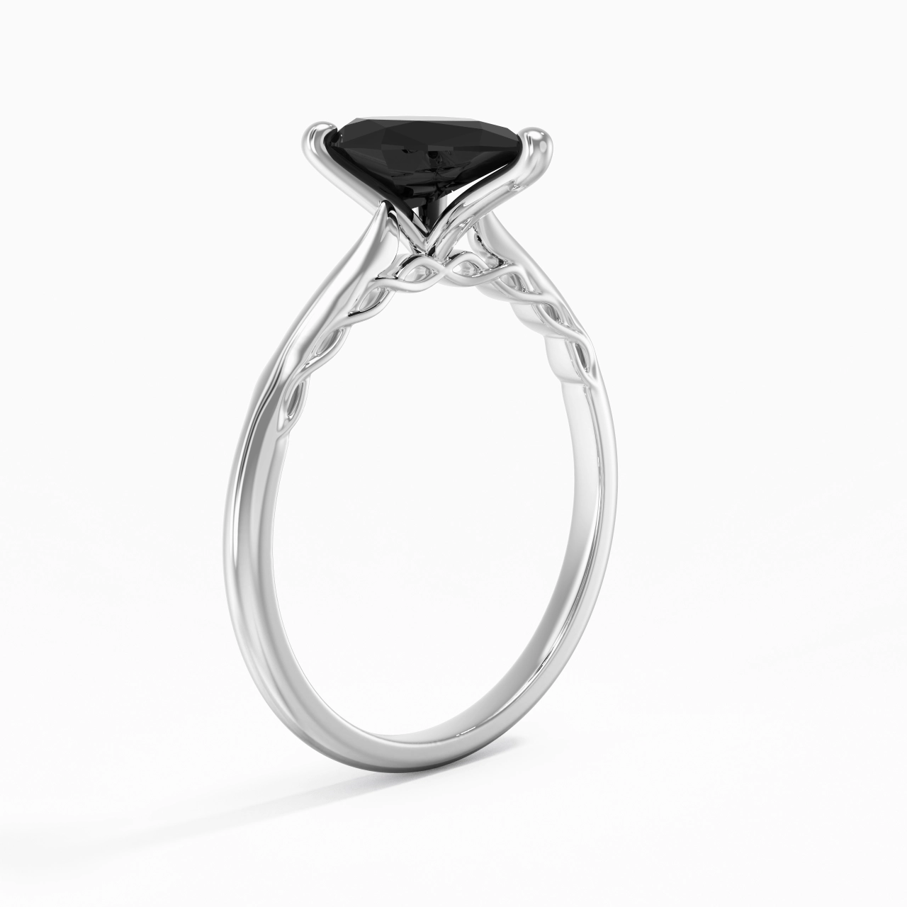 Sobre Poire 1.50ct Zircon cubique Bague de fiançailles