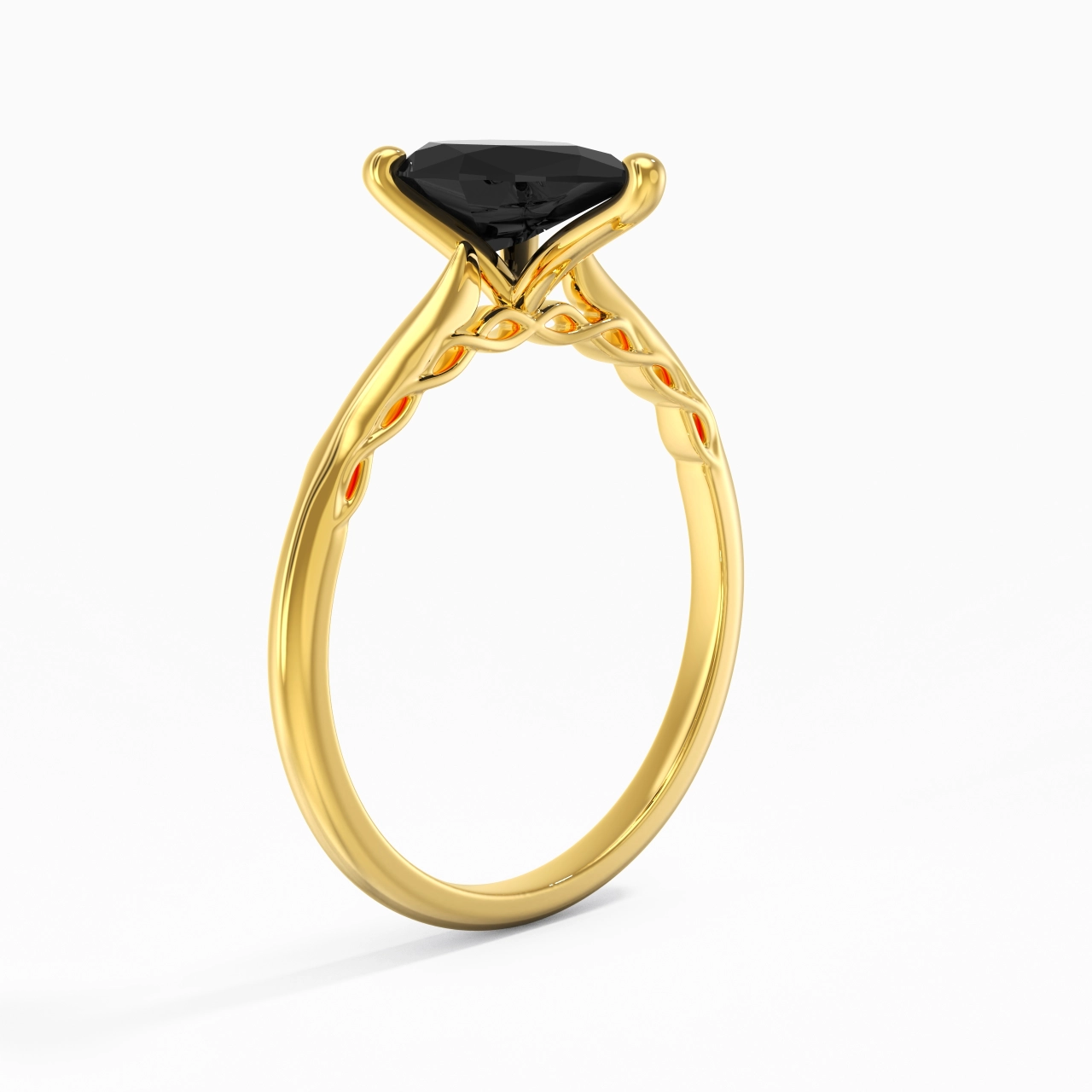 Sobre Poire 1.50ct Zircon cubique Bague de fiançailles