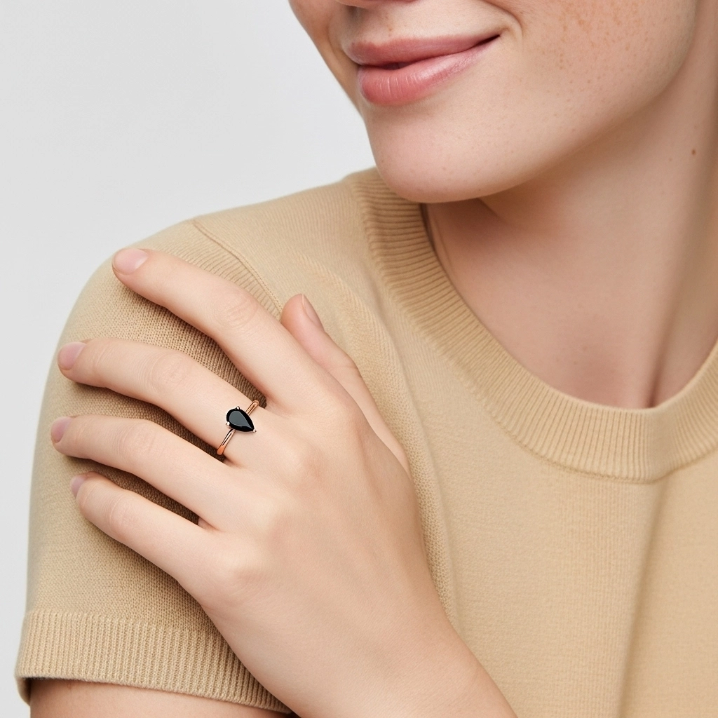 Understated Pear 2.00ct Cubic Zirconia Engagement Ring