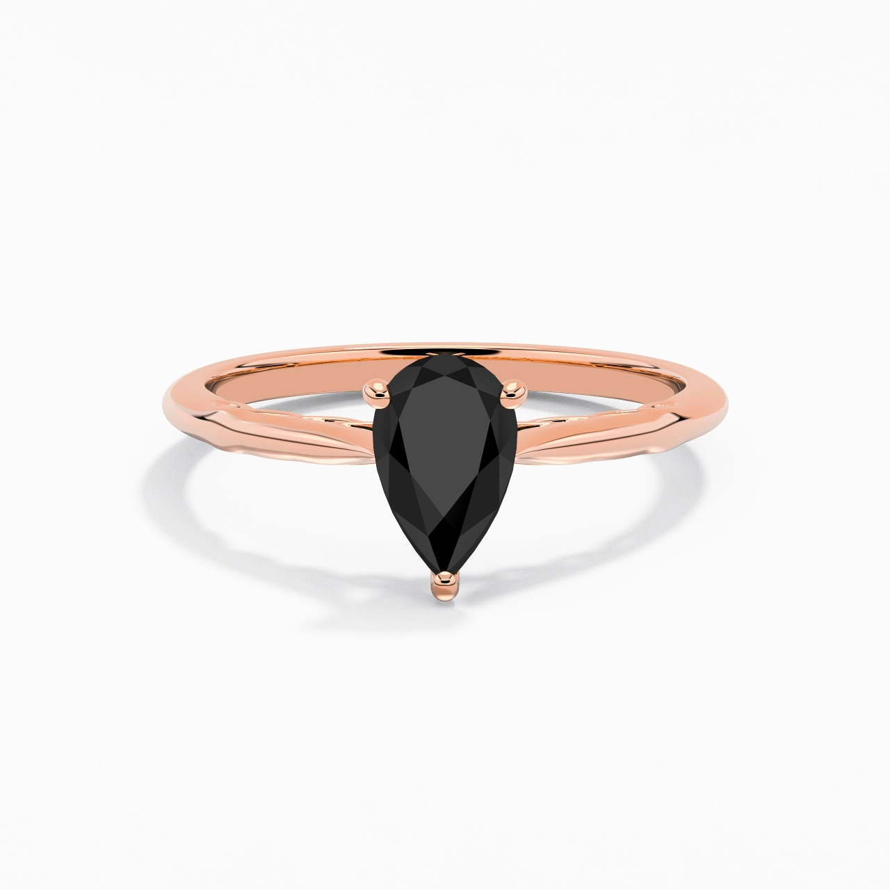 Sobrio Pera 1.00ct Circonio cúbico Anillo de Compromiso