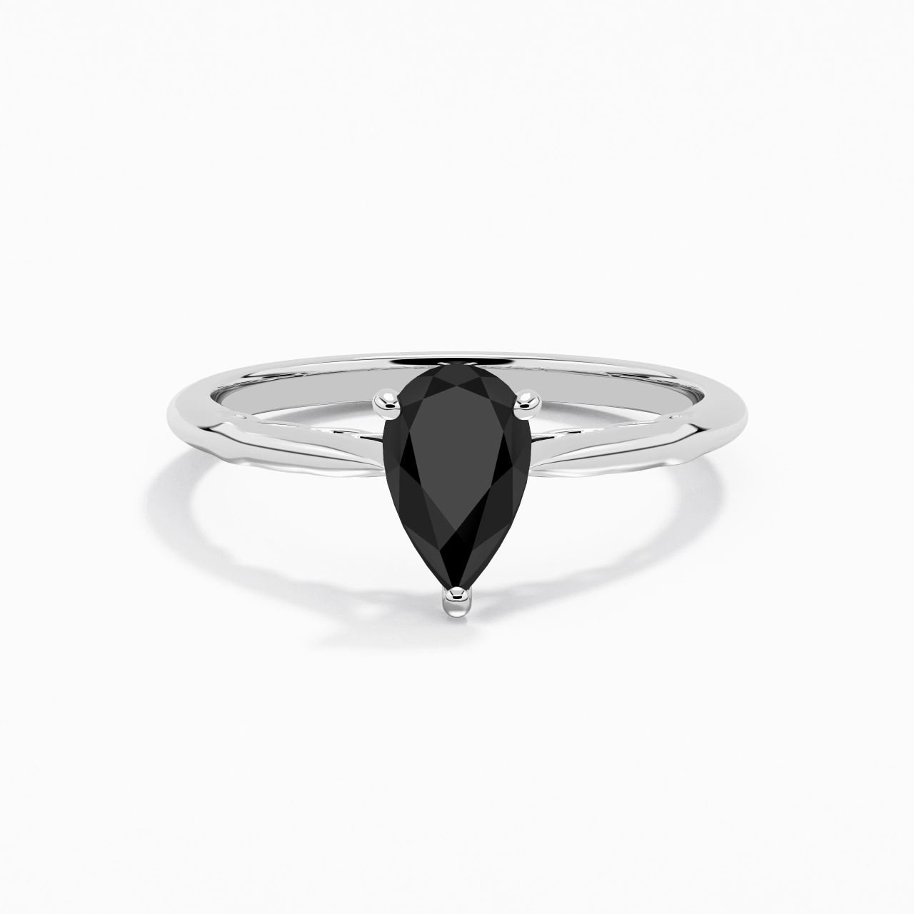 Sobre Poire 1.00ct Zircon cubique Bague de fiançailles