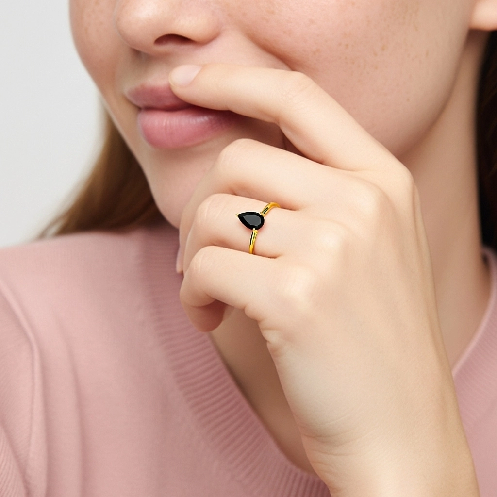 Understated Pear 1.50ct Cubic Zirconia Engagement Ring