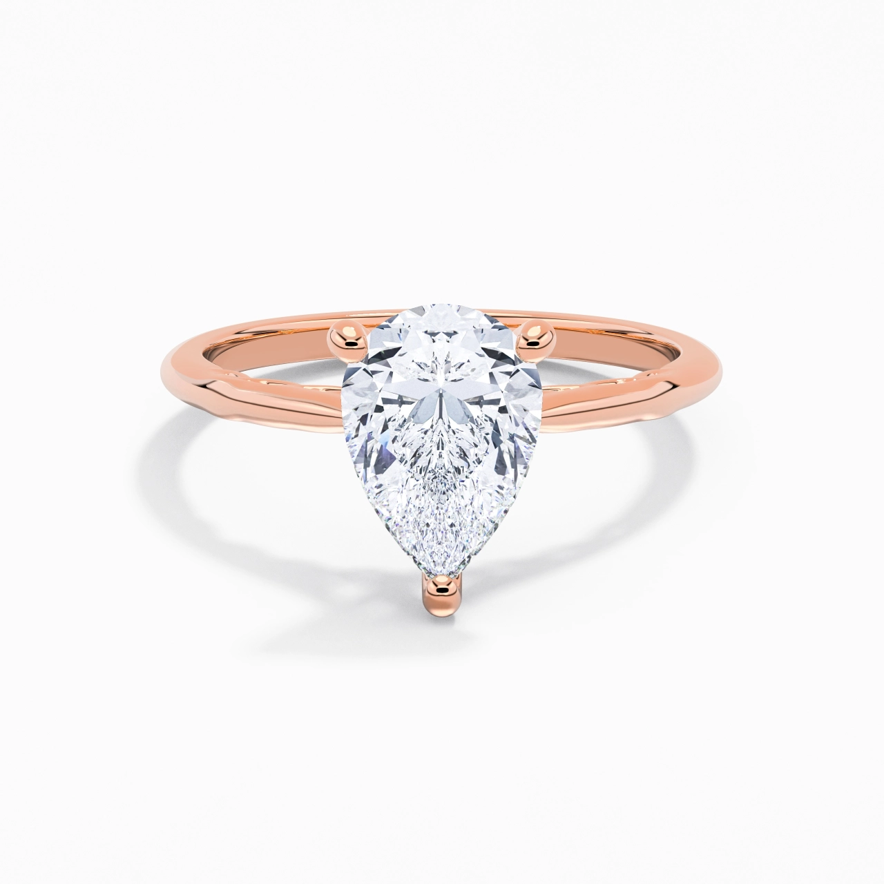 Sobre Poire 2.00ct Moissanite Bague de fiançailles