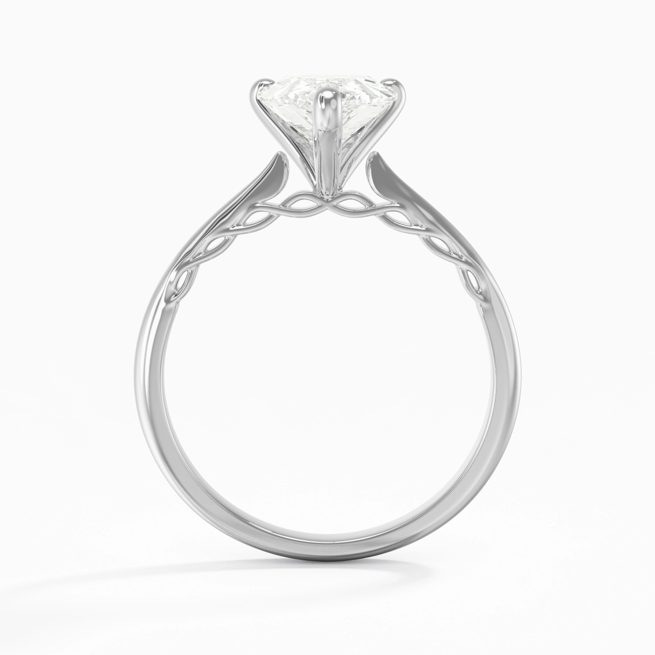 Understated Pear 2.00ct Moissanite Engagement Ring