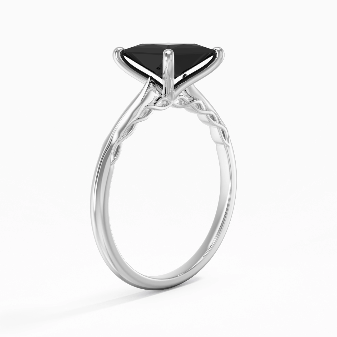 Sobre Princesse 1.50ct Zircon cubique Bague de fiançailles