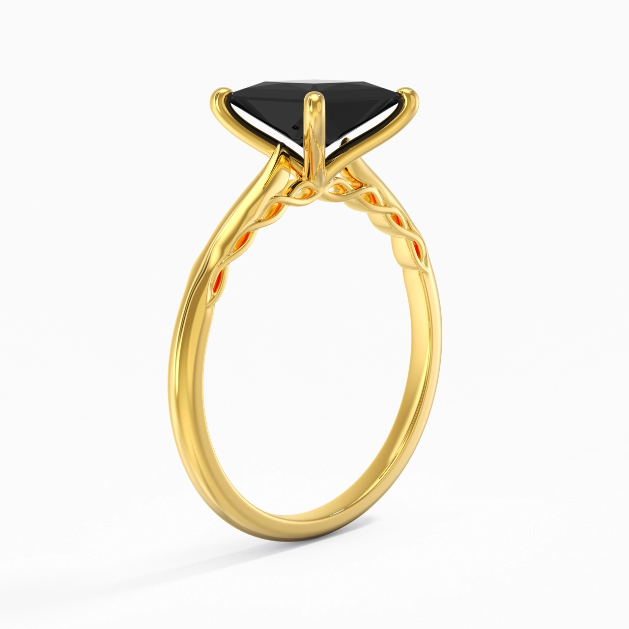Sobre Princesse 1.50ct Zircon cubique Bague de fiançailles
