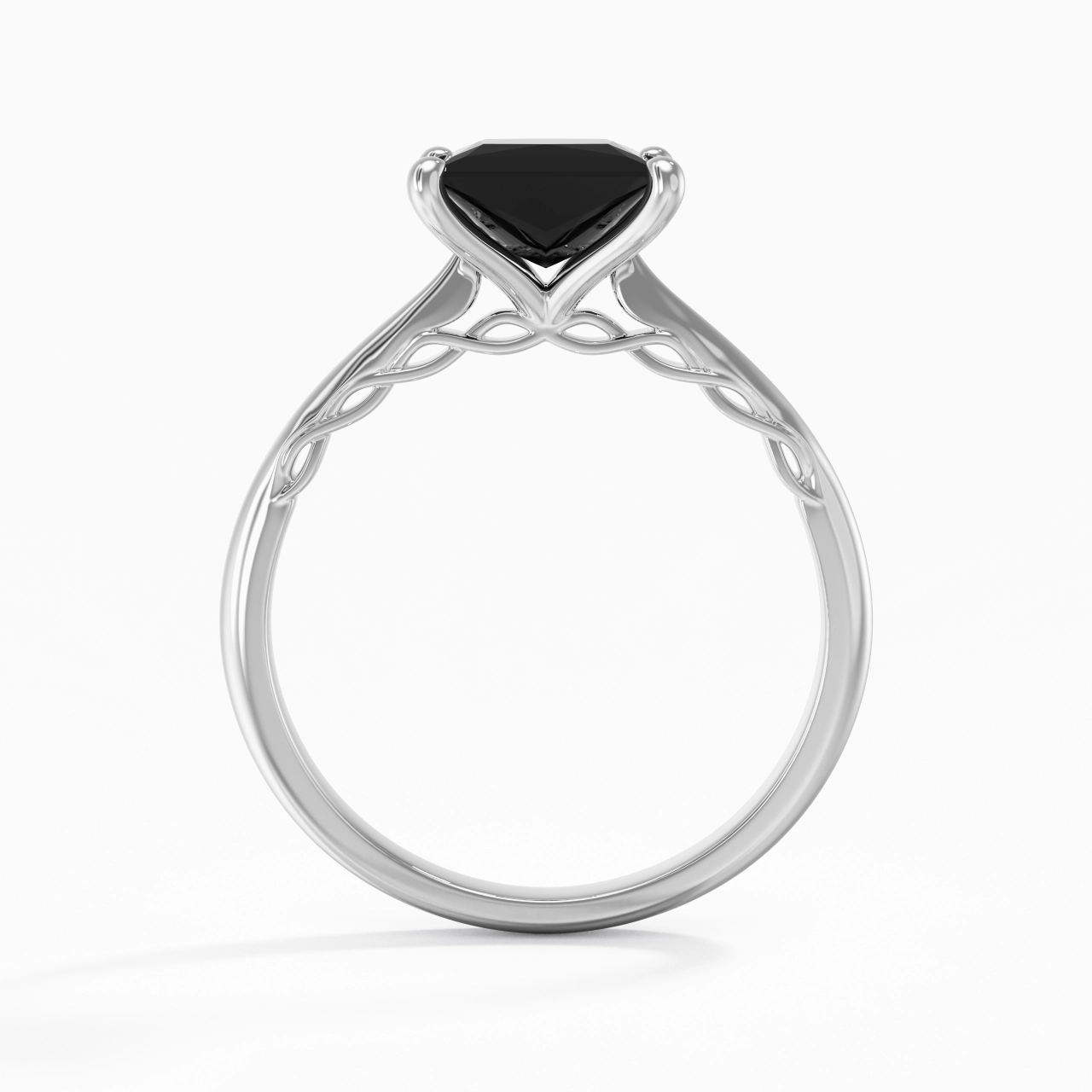 Sobrio Princesa 1.50ct Circonio cúbico Anillo de Compromiso