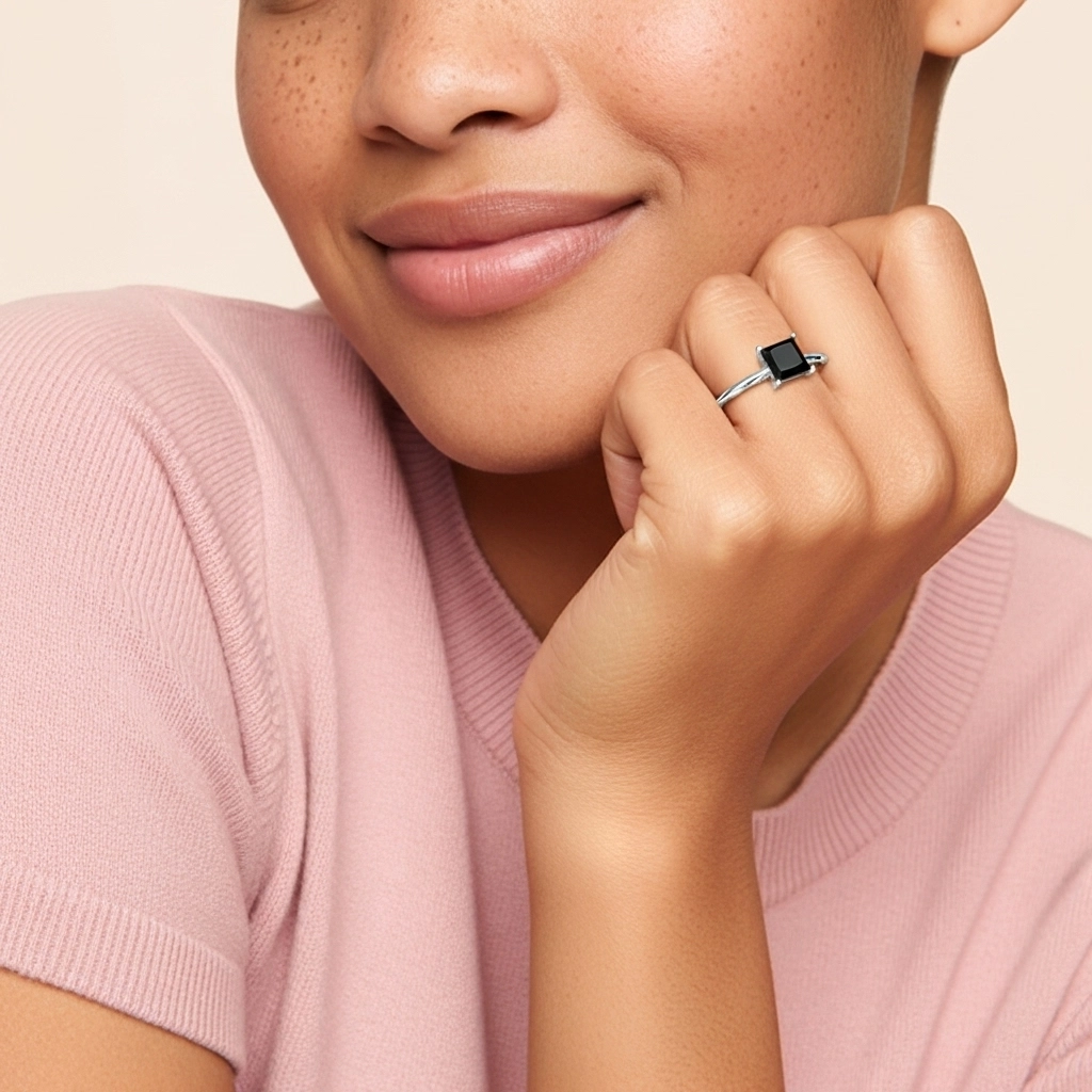 Understated Princess 1.00ct Cubic Zirconia Engagement Ring