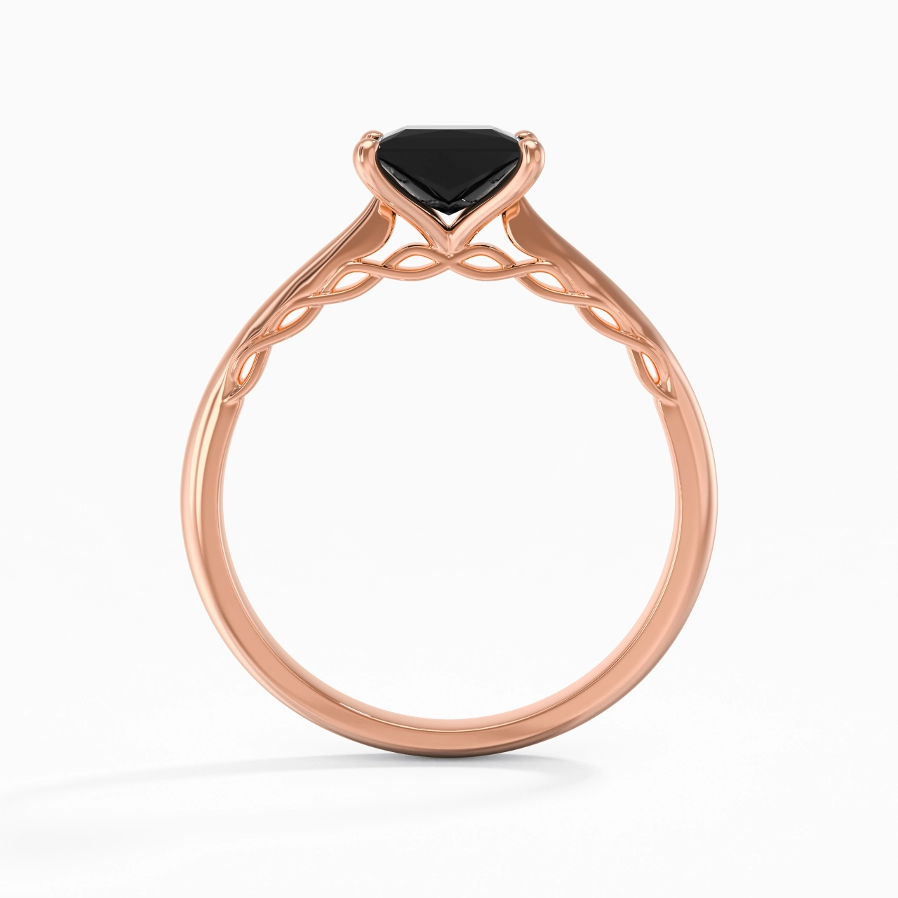 Sobrio Princesa 1.00ct Circonio cúbico Anillo de Compromiso