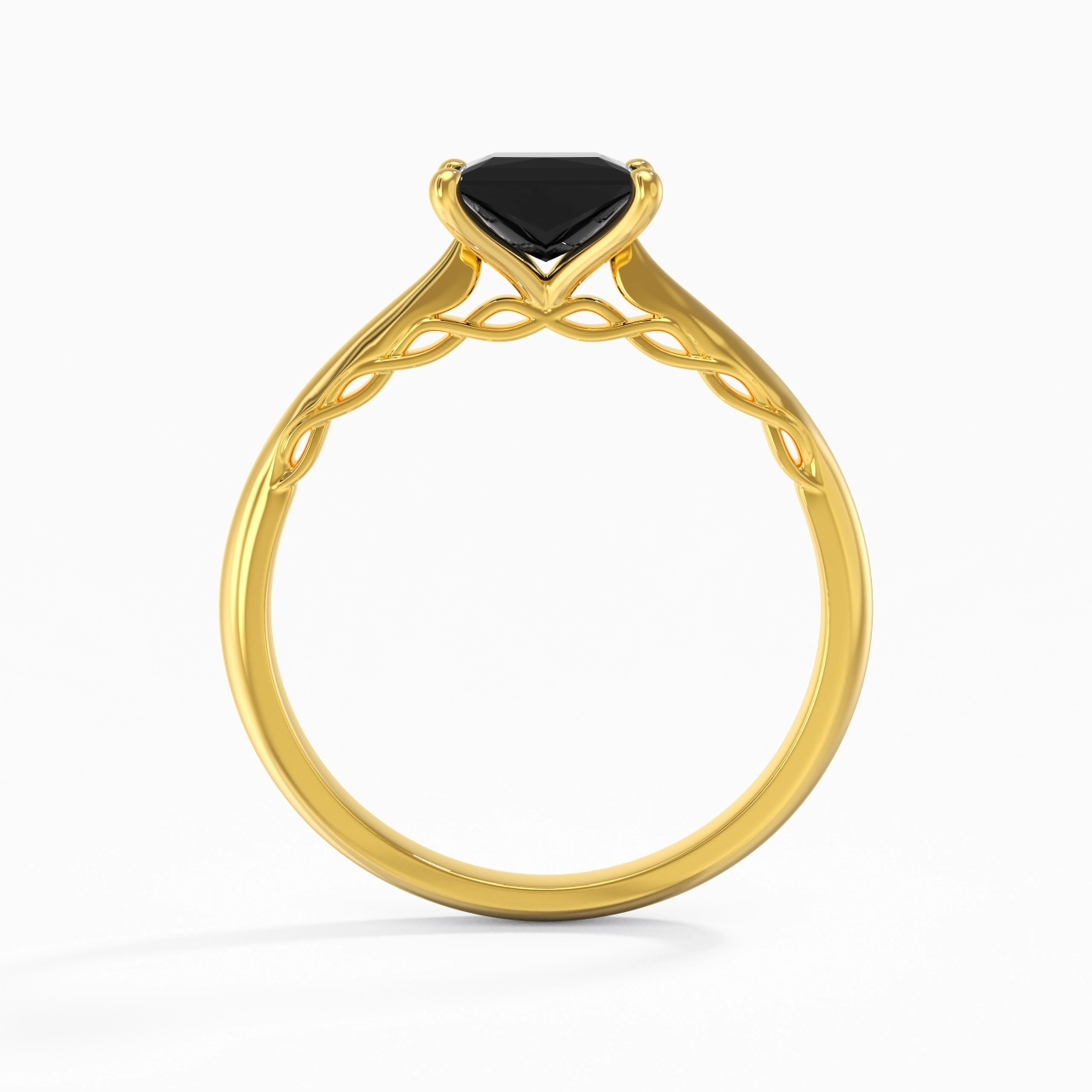 Sobrio Princesa 1.00ct Circonio cúbico Anillo de Compromiso