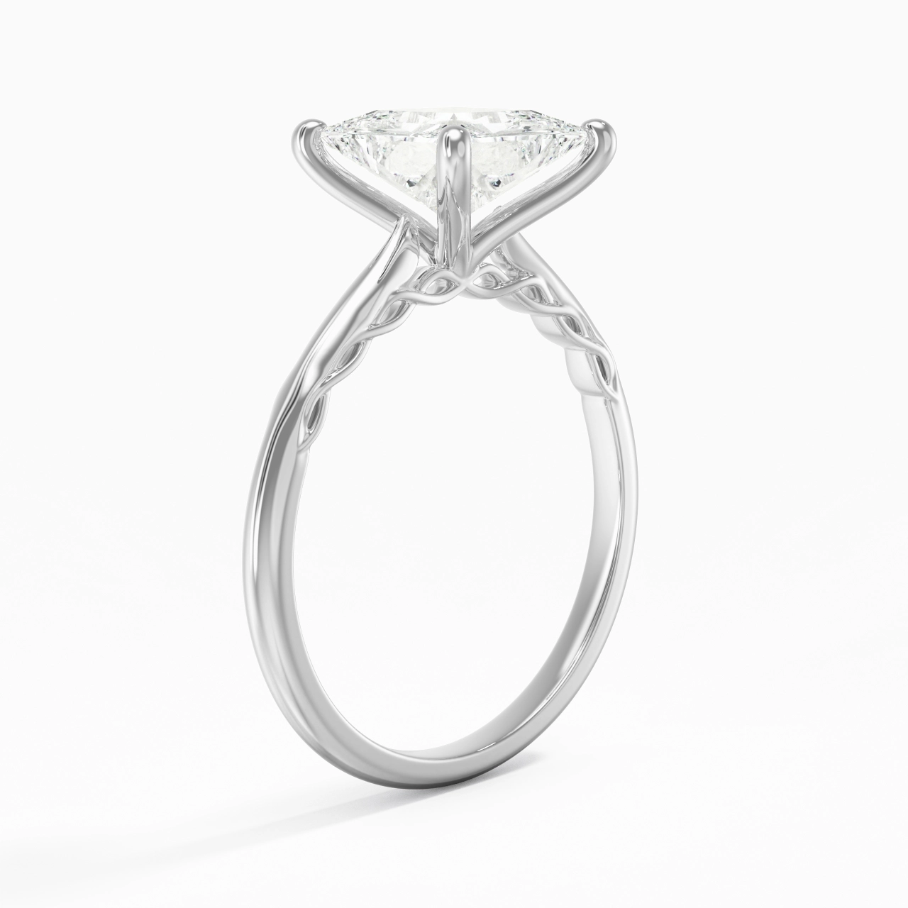 2.00ct Moissanite Engagement Ring 925 Sterling Silver