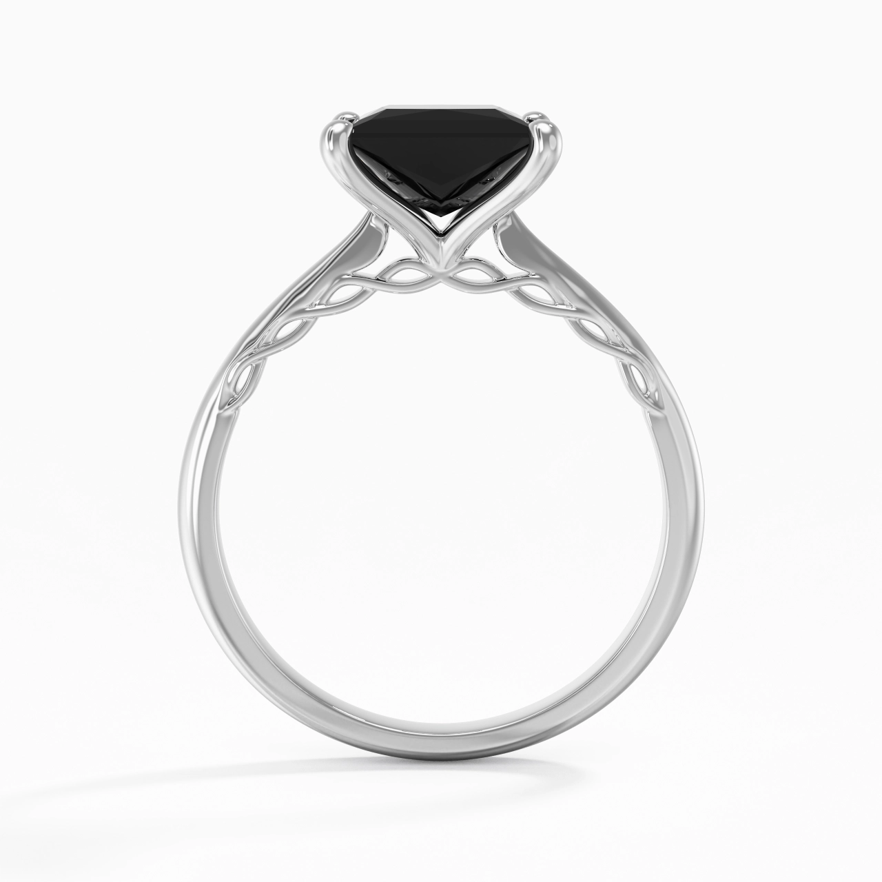 Sobrio Princesa 2.00ct Circonio cúbico Anillo de Compromiso