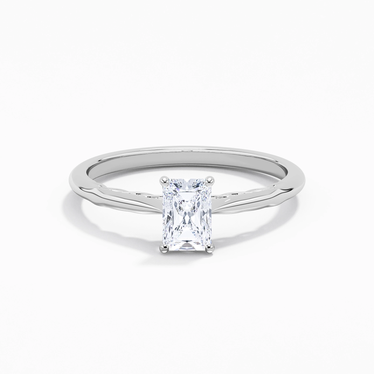 Sobre Radiant 0.80ct Moissanite Bague de fiançailles