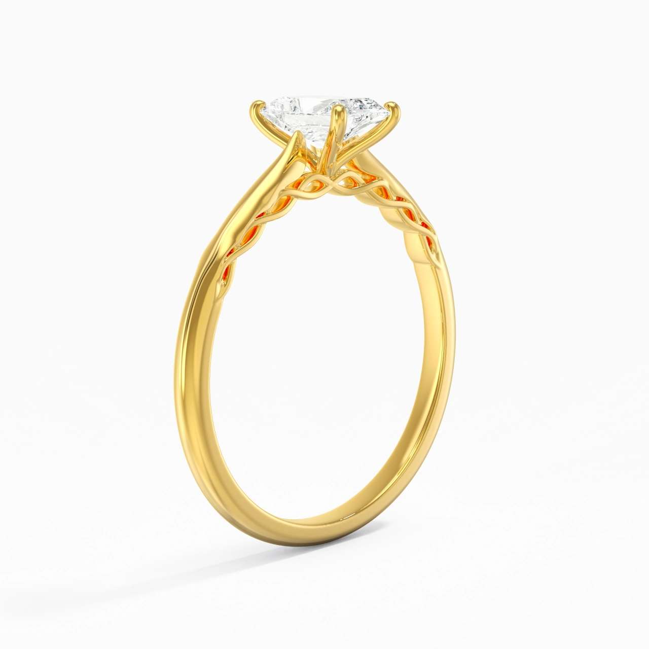 Sobre Radiant 0.80ct Moissanite Bague de fiançailles