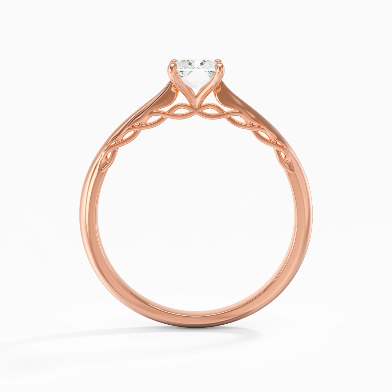 Understated Radiant 0.80ct Moissanite Engagement Ring