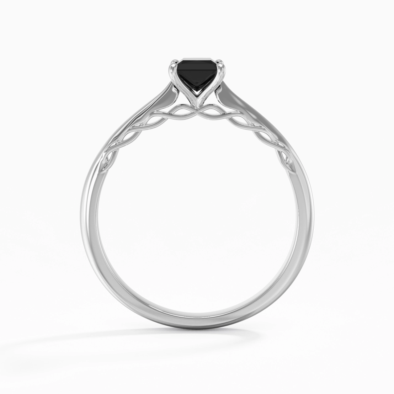 Sobrio Radiante 0.80ct Circonio cúbico Anillo de Compromiso