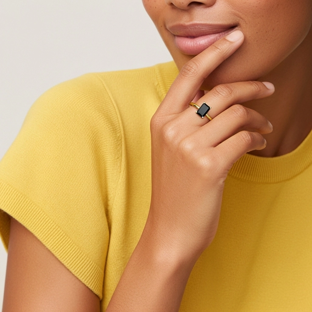 Sobrio Radiante 1.00ct Circonio cúbico Anillo de Compromiso