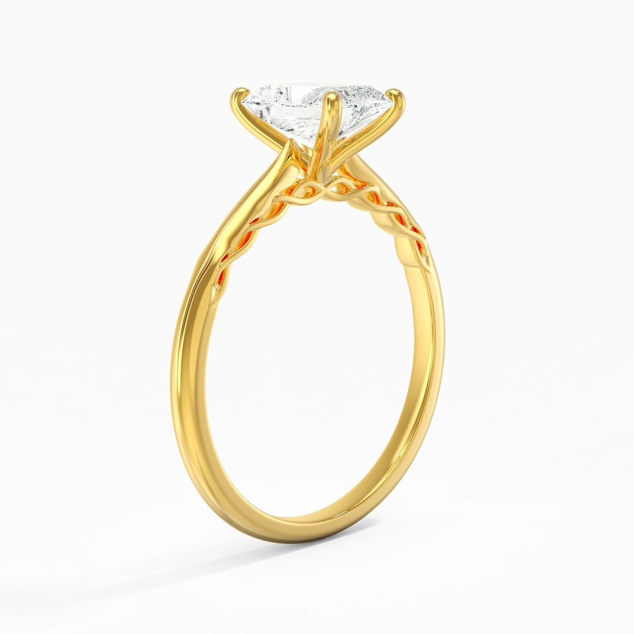 Sobre Radiant 1.00ct Moissanite Bague de fiançailles