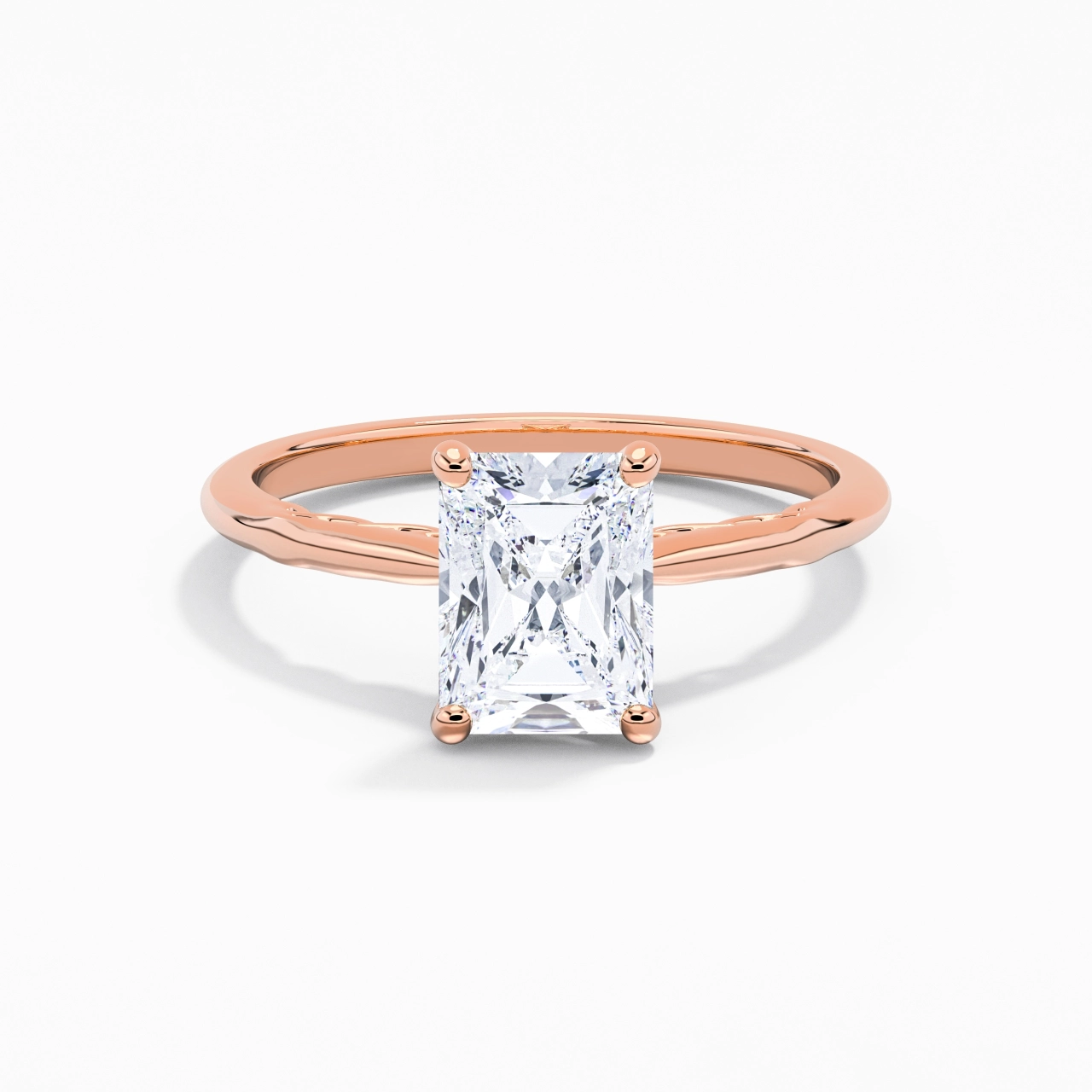 Understated Radiant 2.00ct Moissanite Engagement Ring