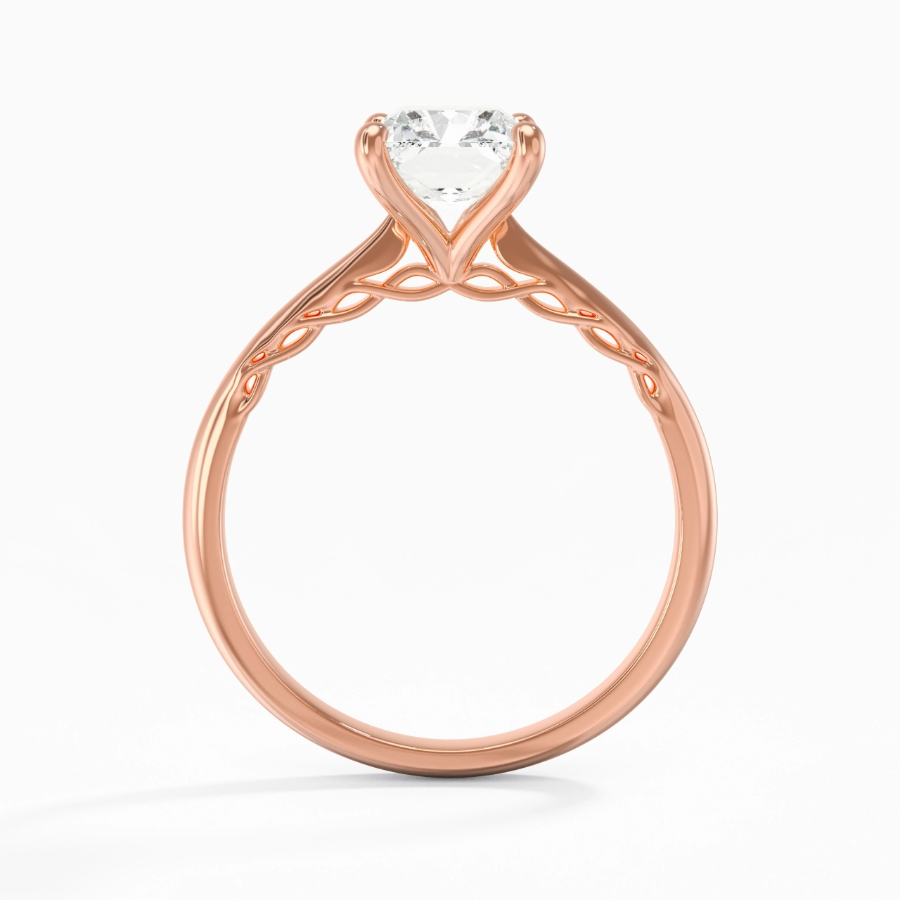 Understated Radiant 2.00ct Moissanite Engagement Ring