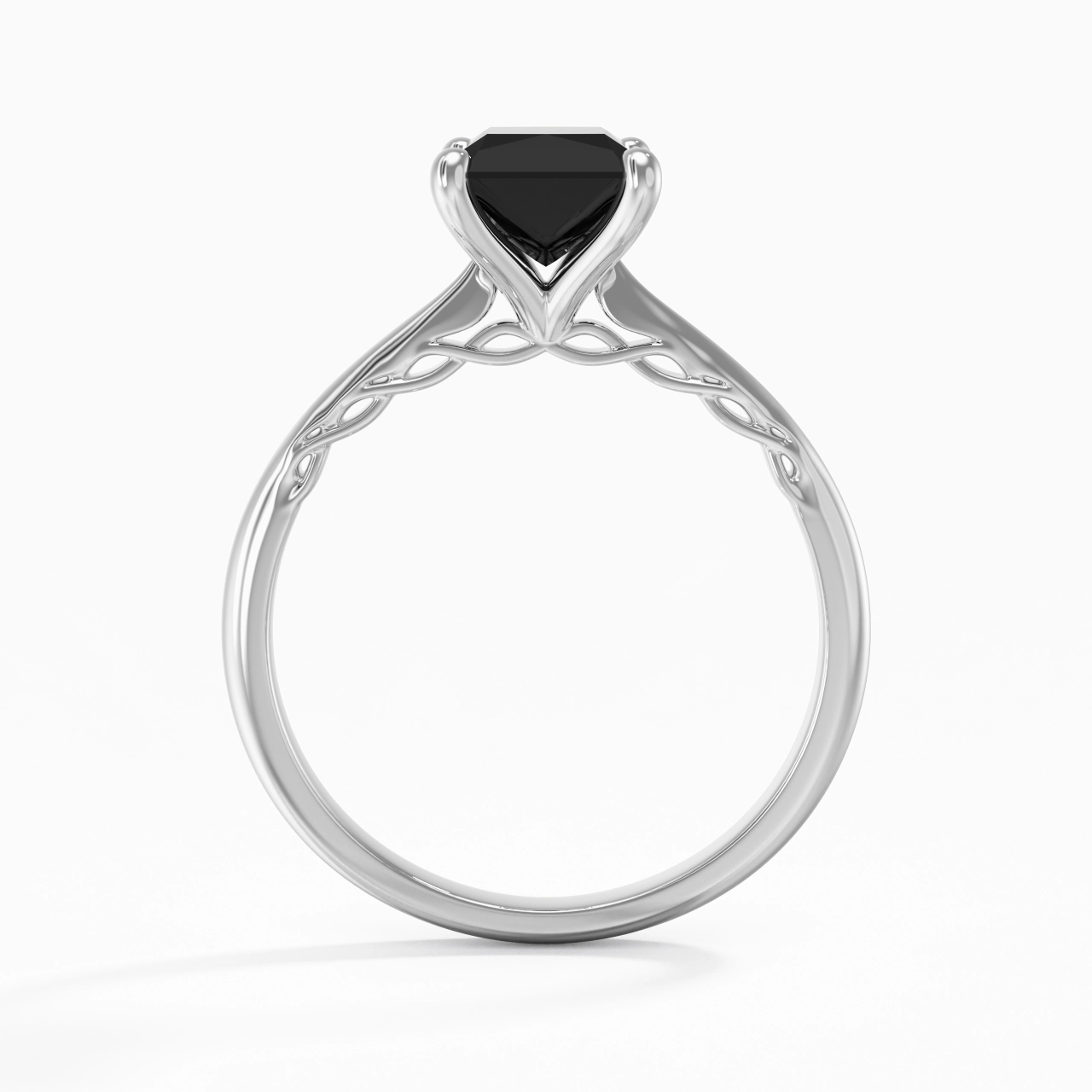 Sobrio Radiante 2.00ct Circonio cúbico Anillo de Compromiso