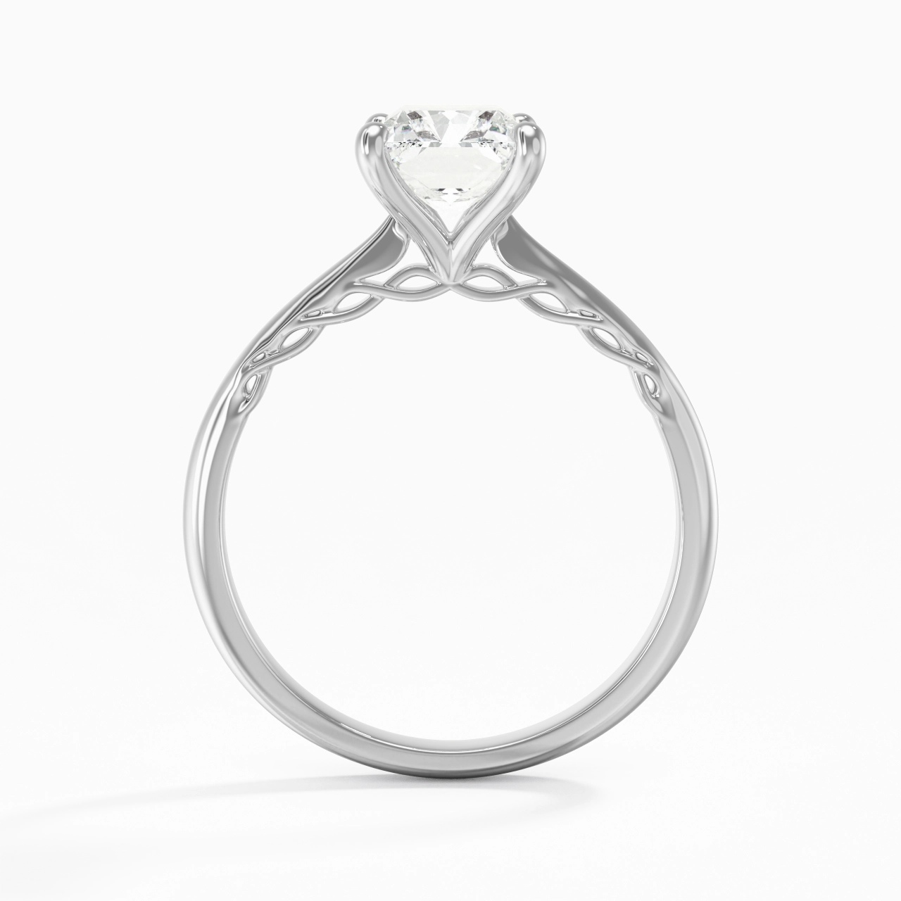 Understated Radiant 2.00ct Moissanite Engagement Ring