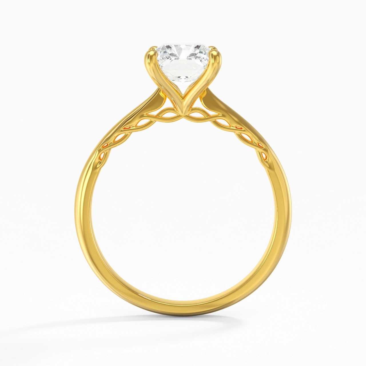 Understated Radiant 2.00ct Moissanite Engagement Ring