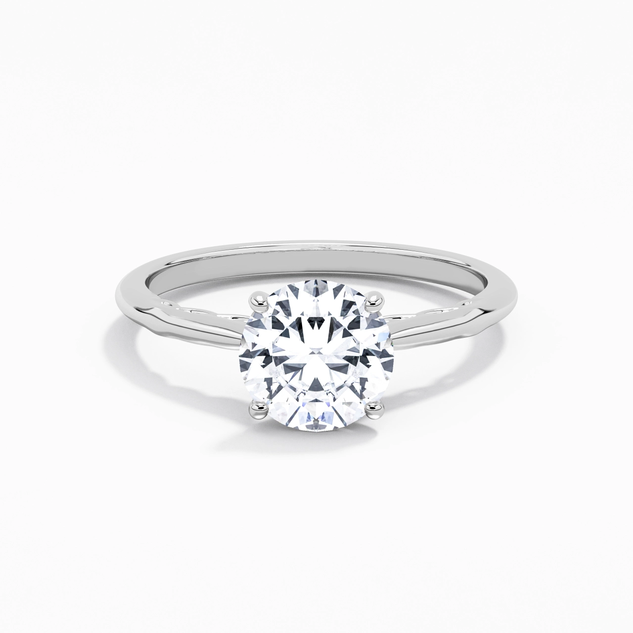 Understated Round 1.50ct Moissanite Engagement Ring