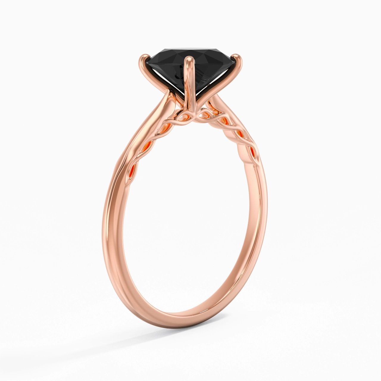 Sobre Rond 1.50ct Zircon cubique Bague de fiançailles