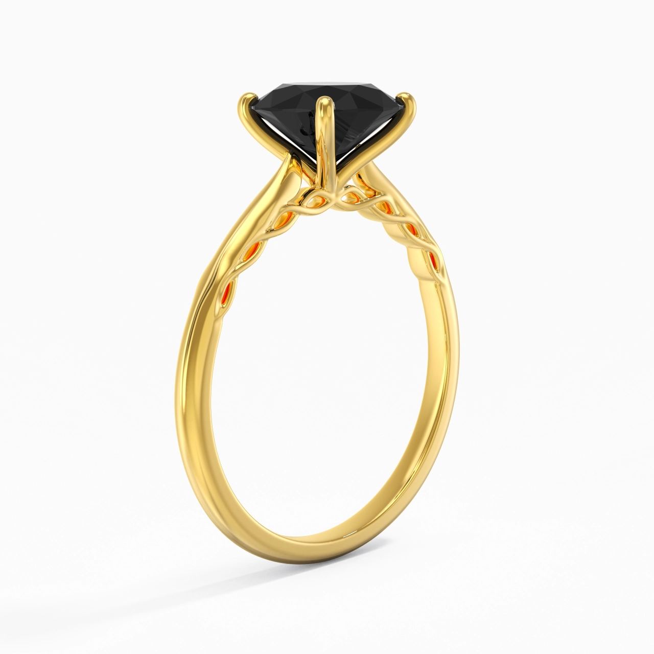 Sobre Rond 1.50ct Zircon cubique Bague de fiançailles