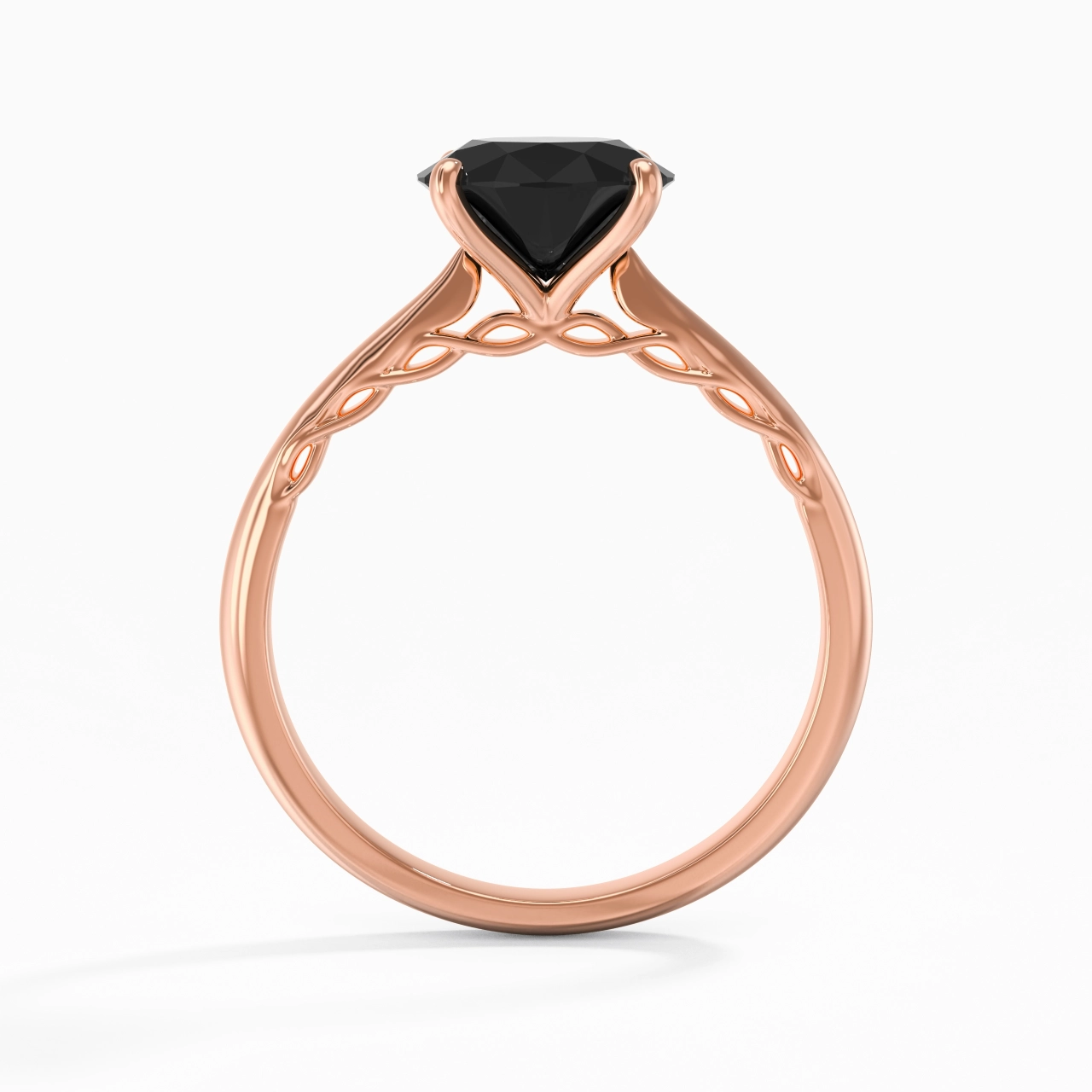 Sobrio Redondo 1.50ct Circonio cúbico Anillo de Compromiso