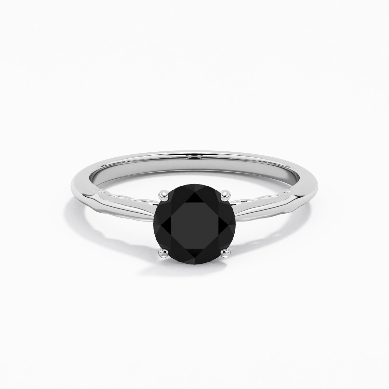 Sobre Rond 1.00ct Zircon cubique Bague de fiançailles