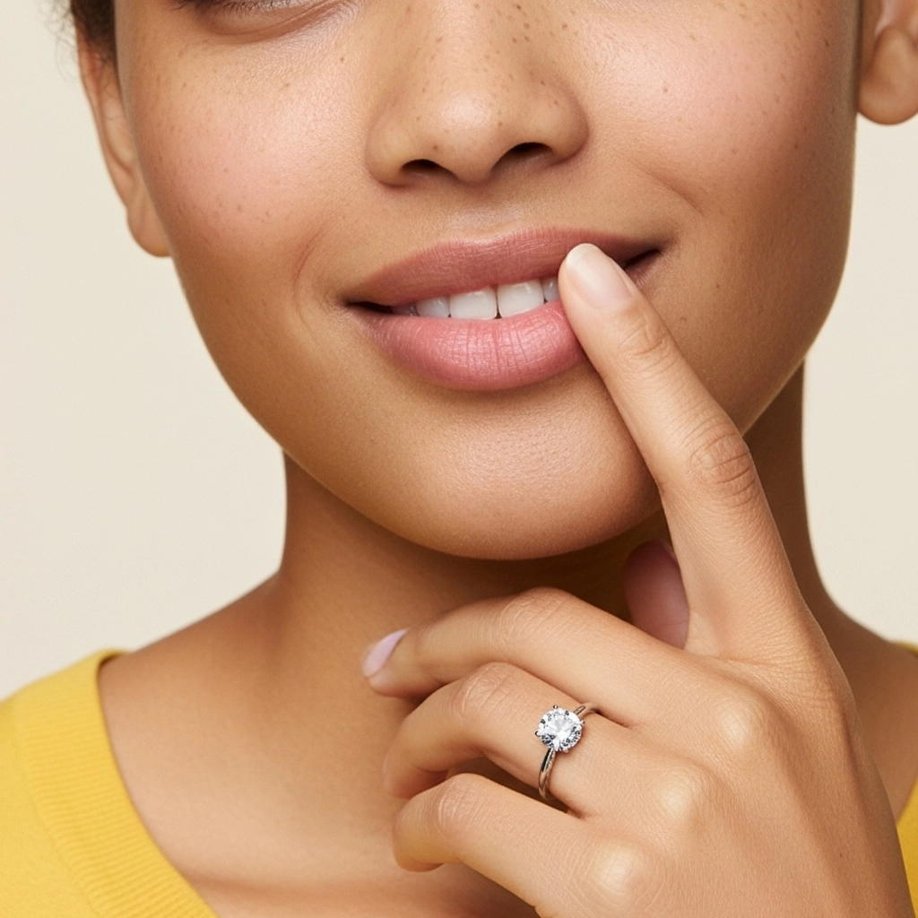 1.50ct Moissanite Engagement Ring 925 Sterling Silver