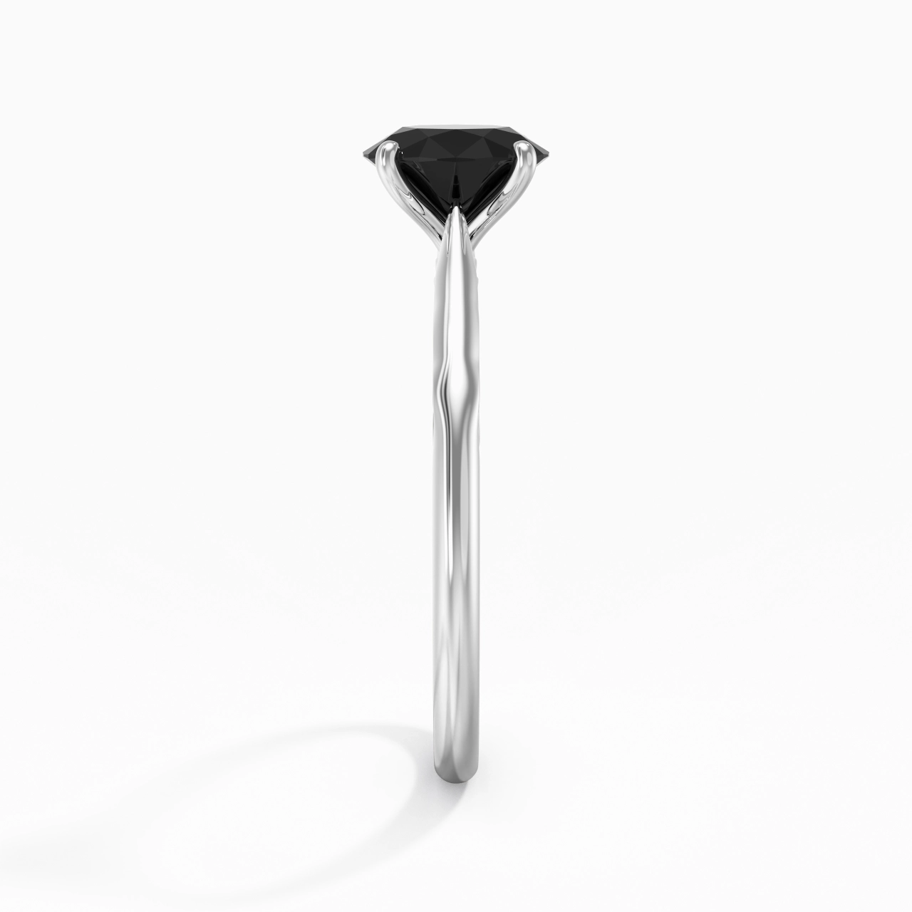 Sobre Rond 1.00ct Zircon cubique Bague de fiançailles