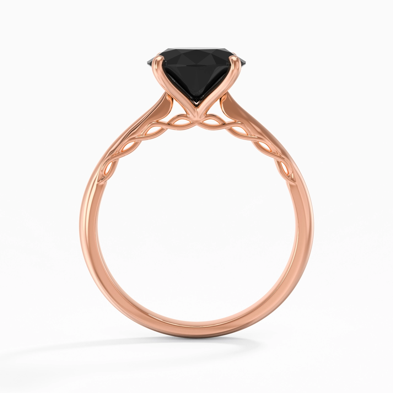 Sobrio Redondo 2.00ct Circonio cúbico Anillo de Compromiso