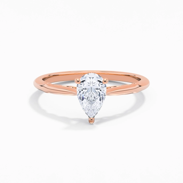 1.00ct Poire Moissanite Bague de fiançailles Argent sterling 925 Solitaire Infini Sobre Tige Traditionnelle